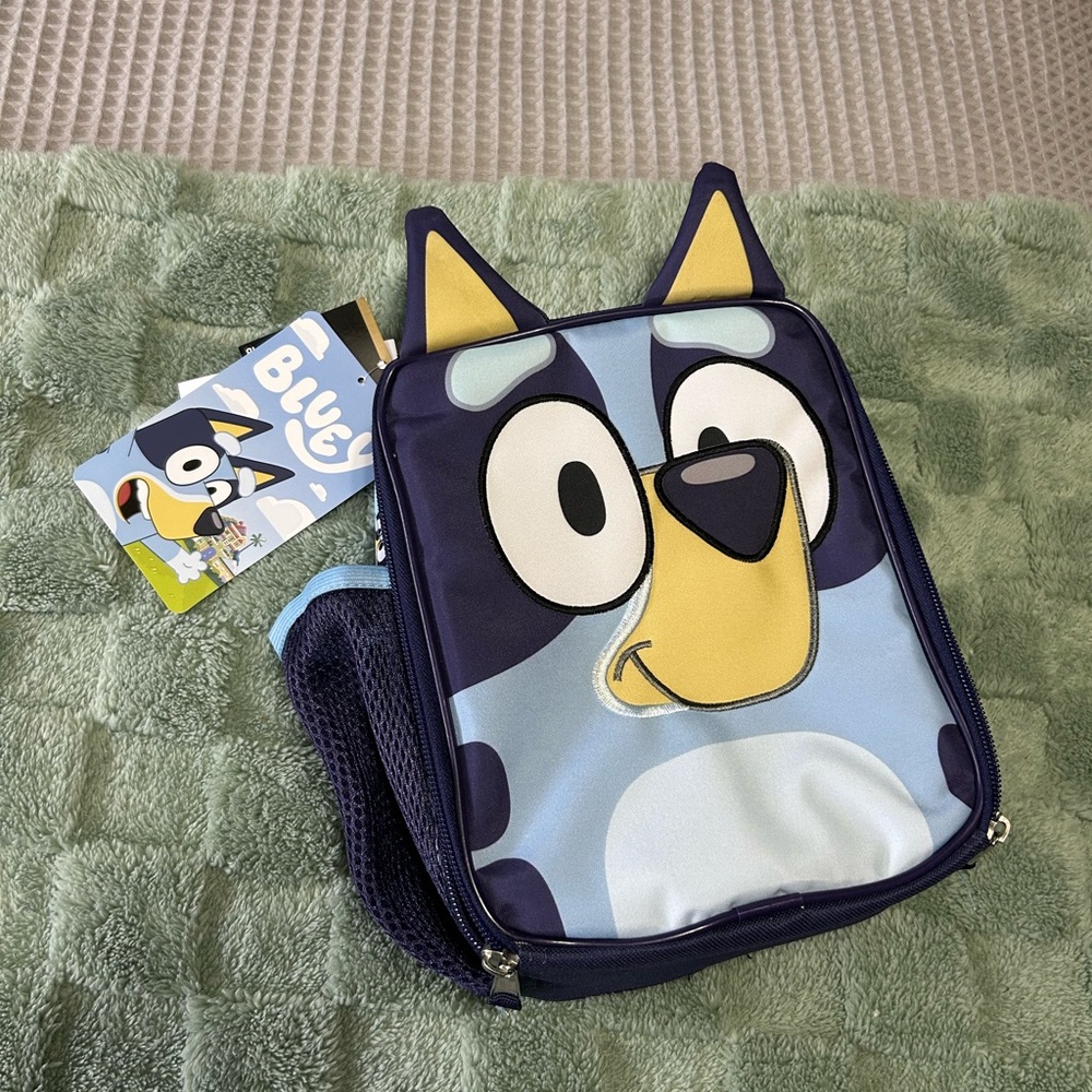Target Bluey Kids lunch bag- Blue and Yellow